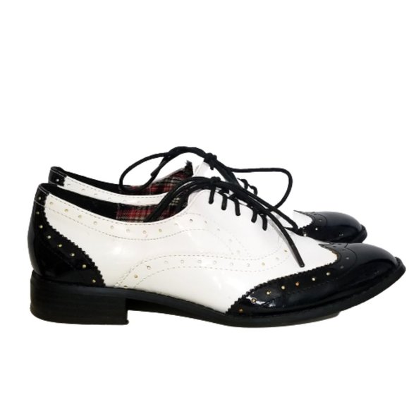 Shoes - Wingtips Patent Two Tone Tuxedo Dress Shoes Size 7